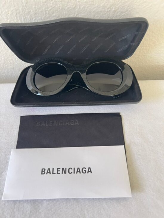 BALENCIAGA BB0120S/001WOMENS SUNGLASSES BLACK-GERY main image 5